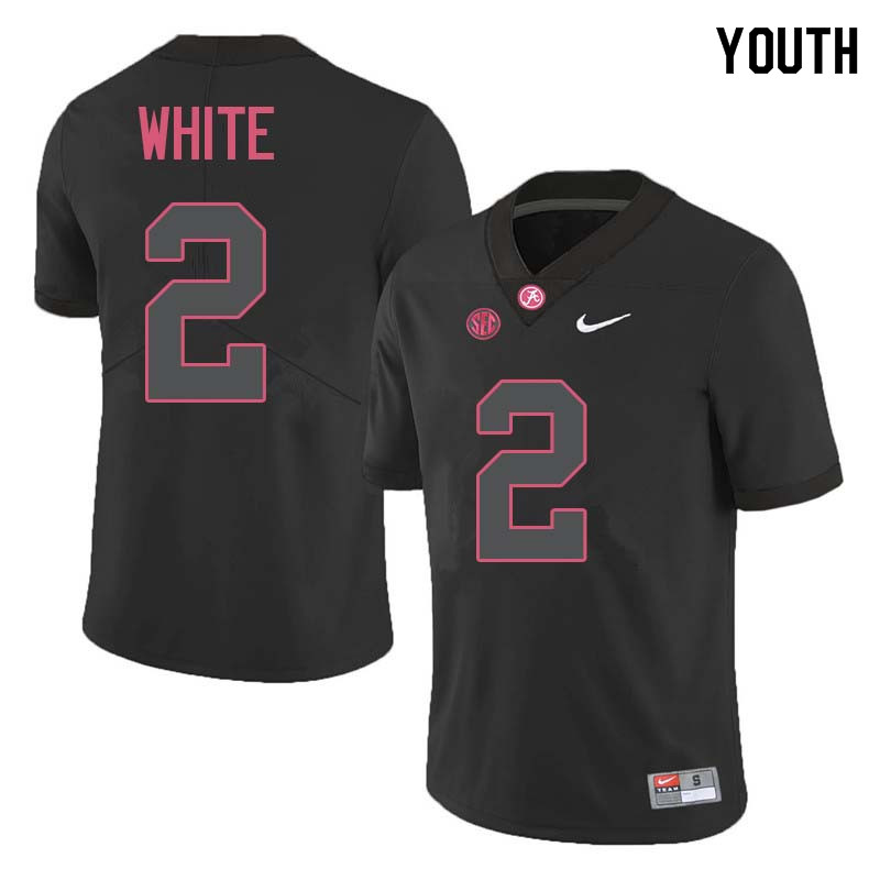 Alabama Crimson Tide Youth DeAndrew White #2 Black NCAA Nike Authentic Stitched College Football Jersey PZ16A46PD